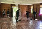 Satgas Yonif 631/Antang Bersama Warga Bersihkan Gereja Dagai, Perkuat Kepedulian dan Kebersamaan di Papua Tengah